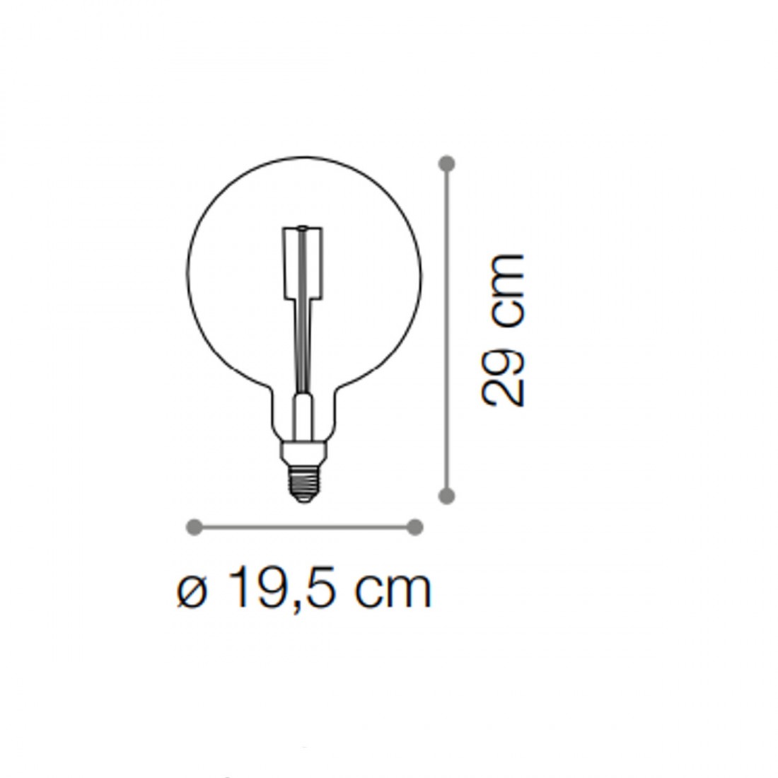 Ampoule LED vintage globe en verre ambré avec culot E27.