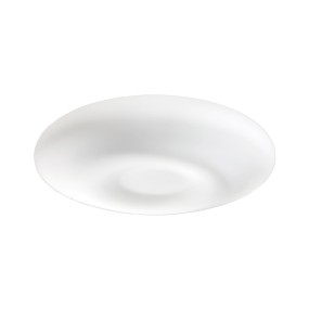 Plafonnier simple, verre blanc, deux lumières E27 max. 60W.