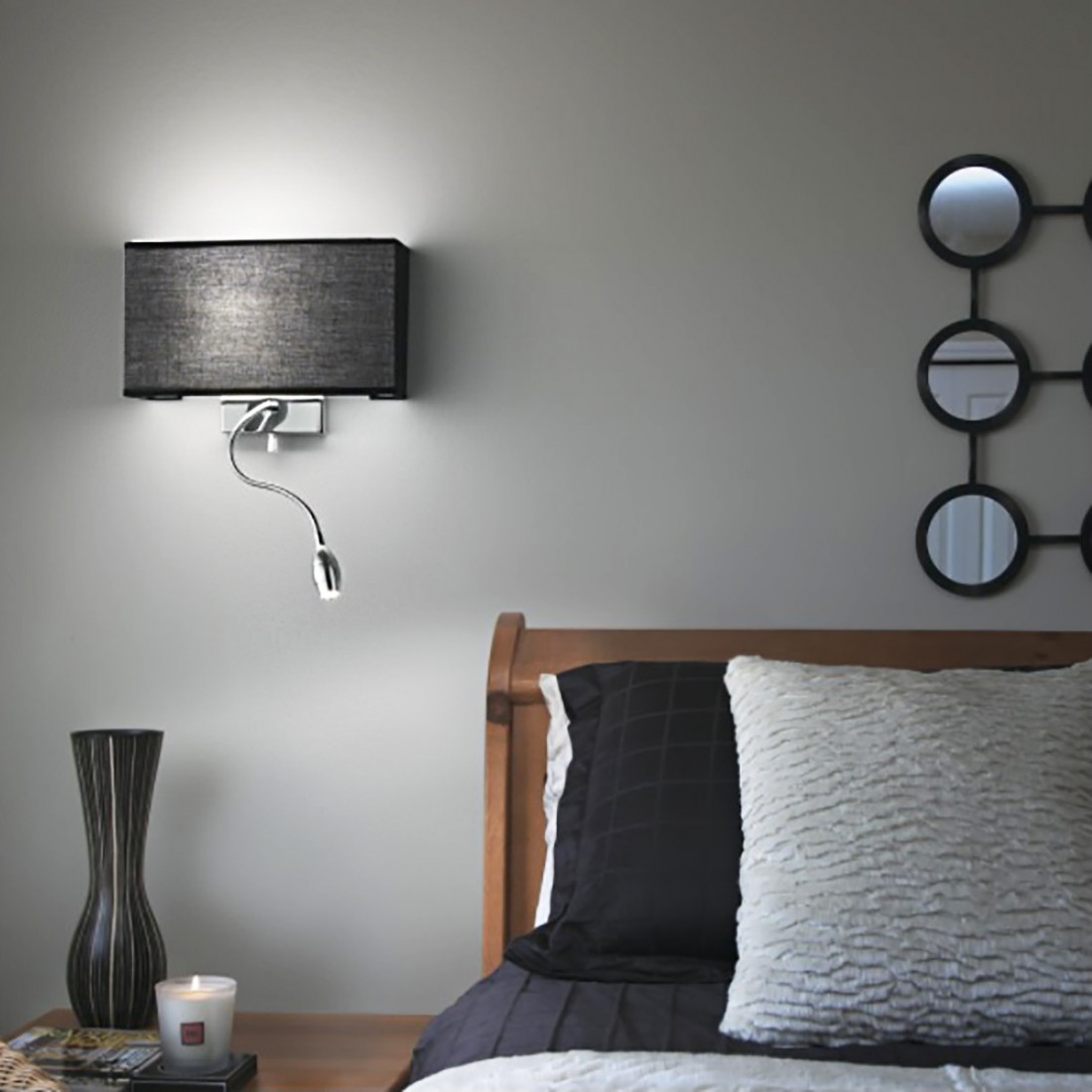 Ideal Lux HOTEL AP2 moderne LED Stoff Wandleuchte. Stoffwandleuchten