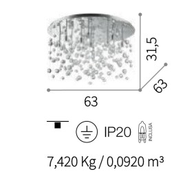 Ideal Lux NEVE PL12 G9 LED 022239 101187