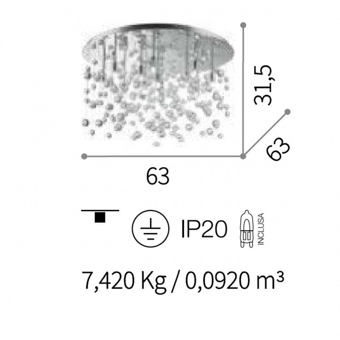 Ideal Lux NEVE PL12 G9 LED 022239 101187