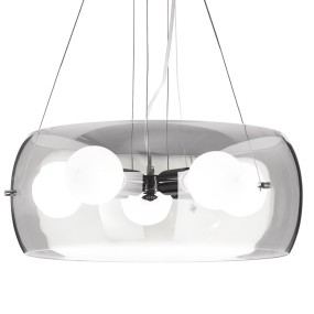 Lustre moderne en verre 5 lumières E27 max. 40W.