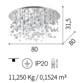 Ideal Lux NEVE PL15 G9 LED 030784 101194 pour les intérieurs
