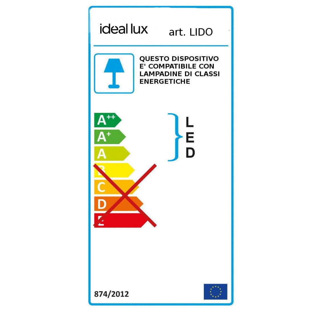 Lampadario LIDO SP1 Ideal LUX