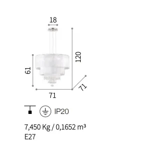 Lampadario OPERA Ideal Lux