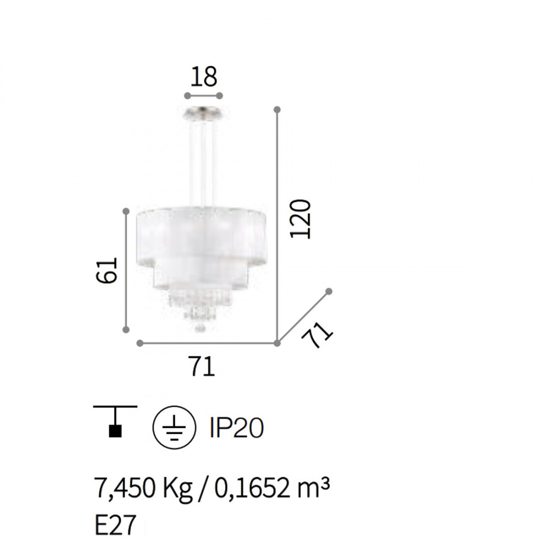 Lampadario OPERA Ideal Lux