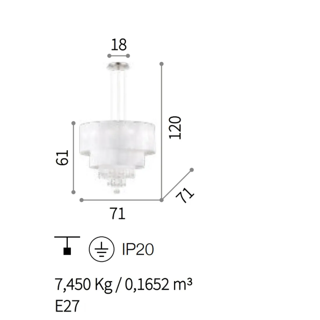 Ideal Lux OPERA SP6 068299 E27 LED