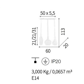 Ideal Lux SOFT SP3 111858 E14