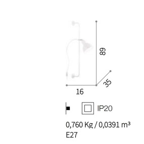 Applique SHOWER AP1 Ideal Lux