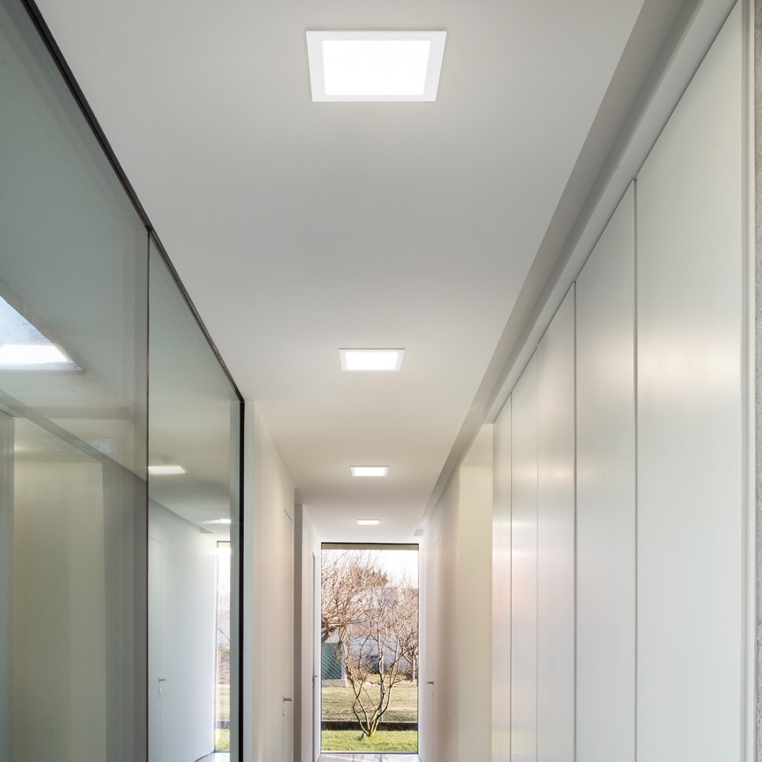 Einbaustrahler Gea Led GFA755 quadratischer Kunststoff für Gipskartonplatten
