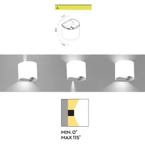 Aluminium Wandleuchte Gea...
