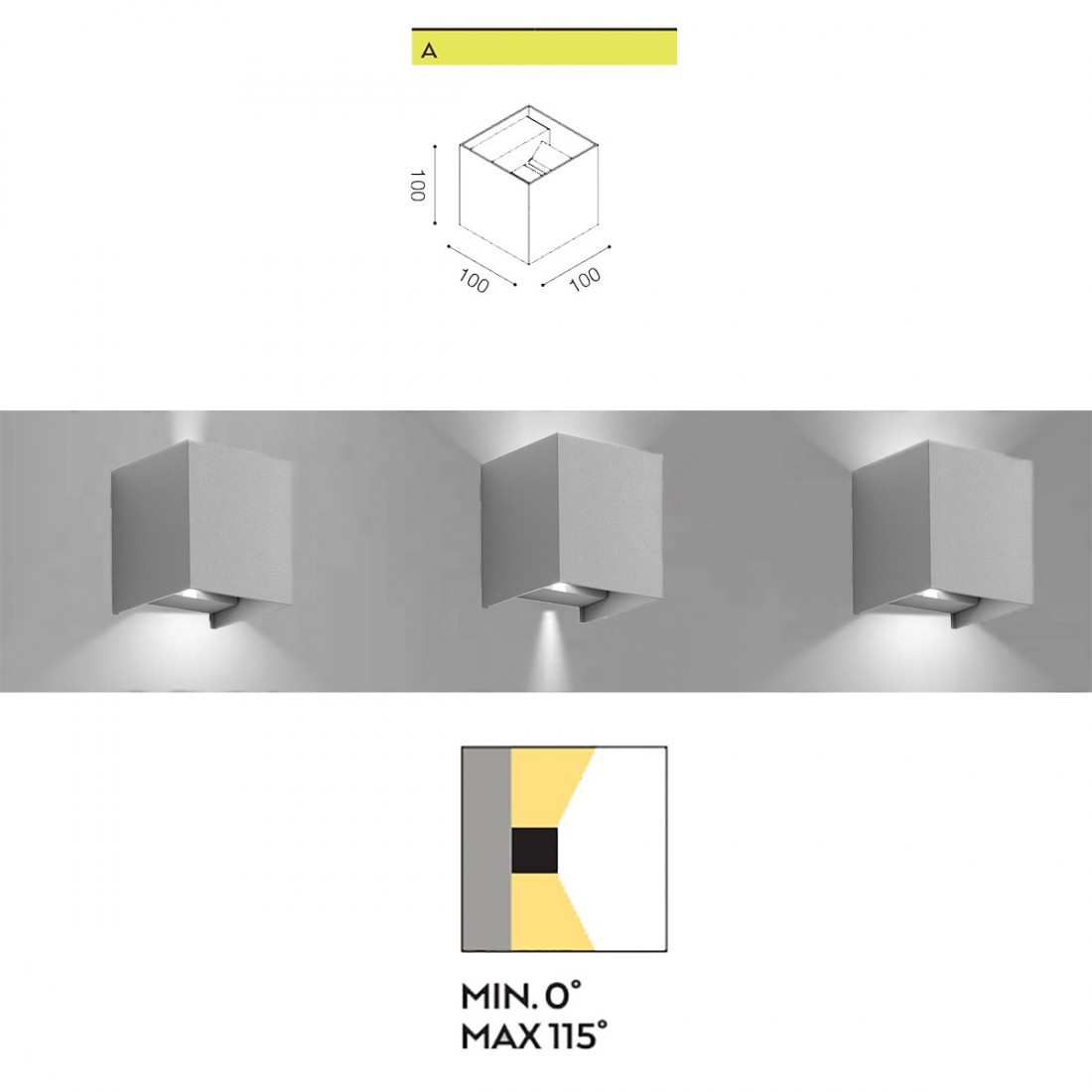 Gea Led aluminium Gea Led HENK Q GES862C LED IP54 3000°K, moderne