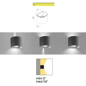 Aluminium Wandleuchte Gea...