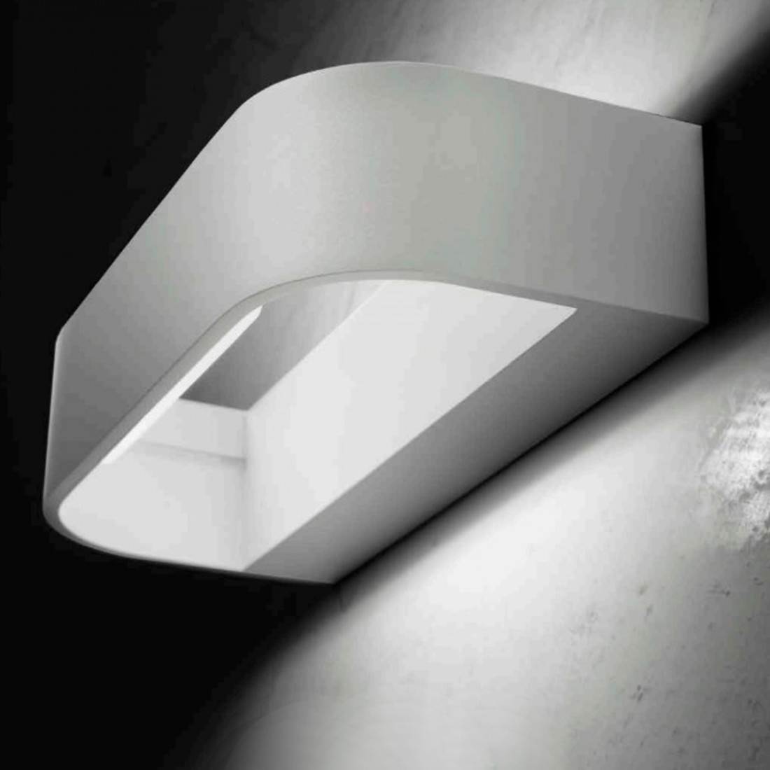 Promoingross HANDLES A32 WH LED moderne Wandleuchte aus weißem Metall