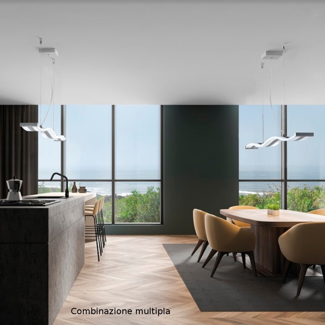 Promoingross ONDA S120 DIM Suspension LED moderne, dimmable