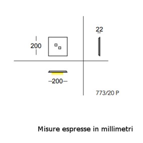 Plafoniera PLATEAU 773 20P Cattaneo illuminazione