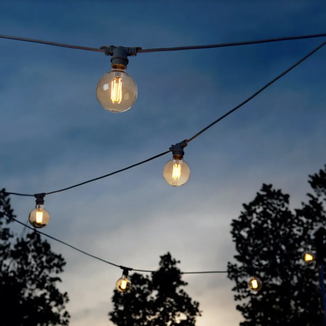 Cavo esterno Gea Led ANDROMEDA GFIN03 E27 LED IP44, dieci portalampade