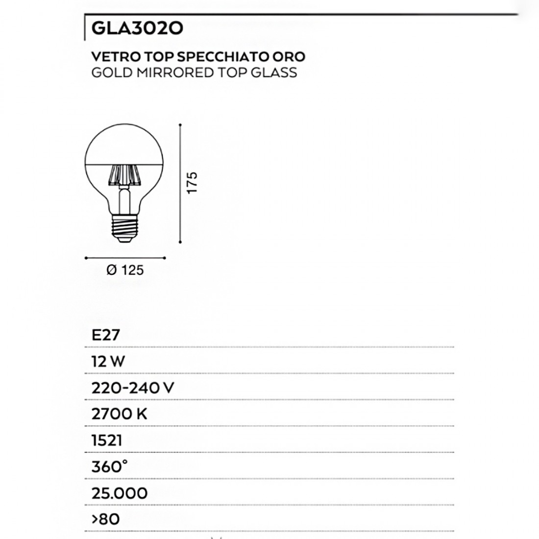 Gea Led GLA302O GOLD dôme