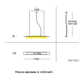 Lustre moderne Cattaneo éclairage BISCOTTO 765 130S LED