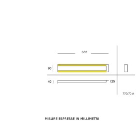 Applique moderne Cattaneo éclairage ABBRACCIO 770 70A LED