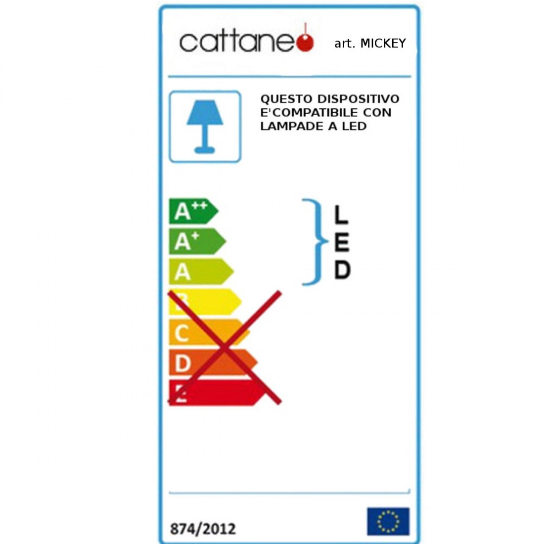 Plafoniera MICKEY 861 6PA Cattaneo illuminazione