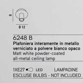 Plafoniera moderna Perenz UP AND DOWN 6248 B LED E27 lampada soffitto metallo