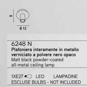 Plafoniera moderna Perenz UP AND DOWN 6248 N LED E27 lampada soffitto metallo