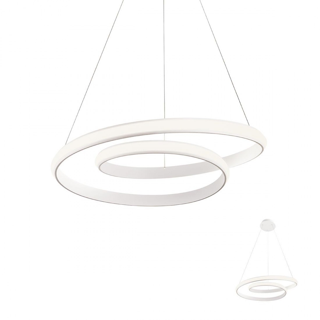 Lampadario alluminio Redo TORSION 1793