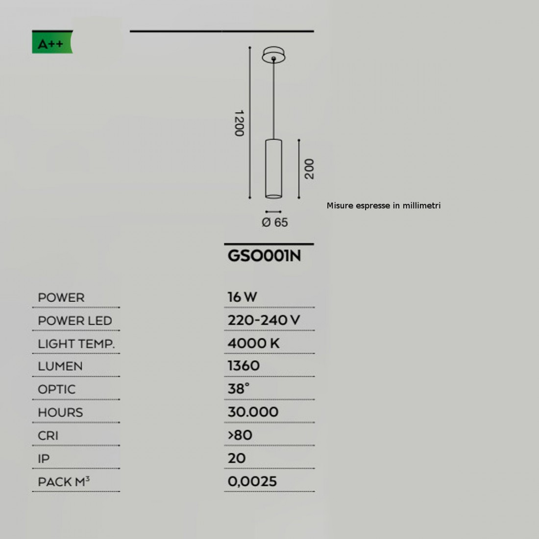 Aufhängung oder LED-Kronleuchter GSO001C GSO001N Gea Led LED für Innenräume