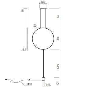 Lampada Terra soffitto Redo Group SLICK 01 2199 LED