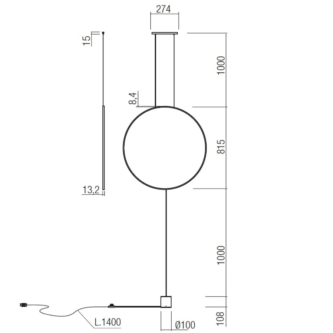 Lámpara de pie Redo Group SLICK 01 2199 LED