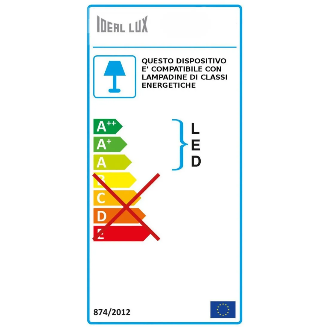 Lampadario classico Ideal Lux ONION 205304 E27 LED