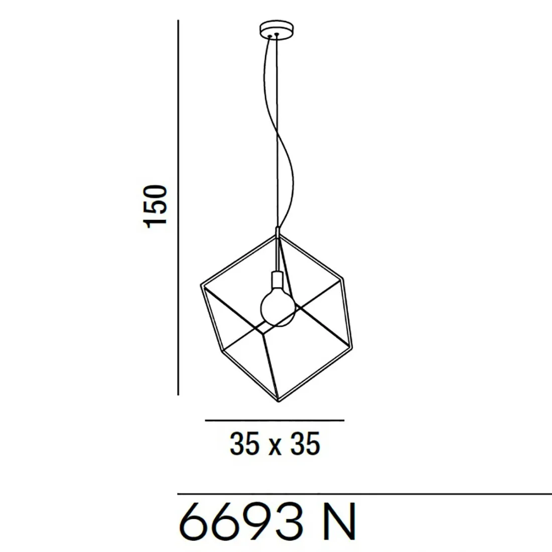Suspension CUBE 6693 Perenz éclairage