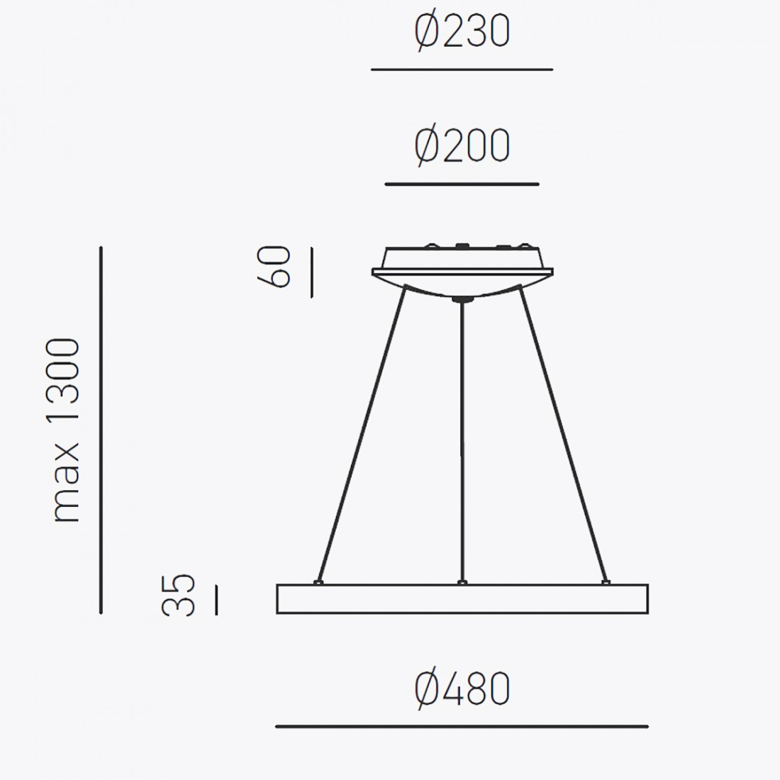 Gea Luce KRIZIA S B Lustre annulaire LED