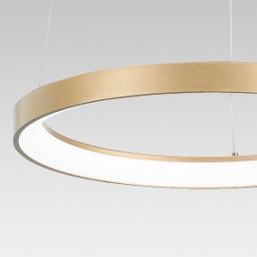 Gea Luce KRIZIA S O goldener LED-Klassiker-Ring-Kronleuchter