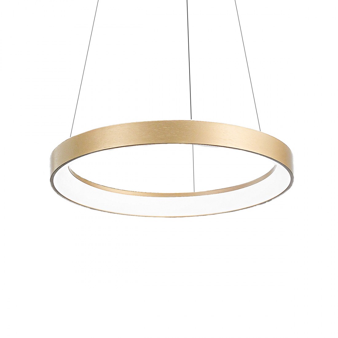 Gea Luce KRIZIA S O goldener LED-Klassiker-Ring-Kronleuchter