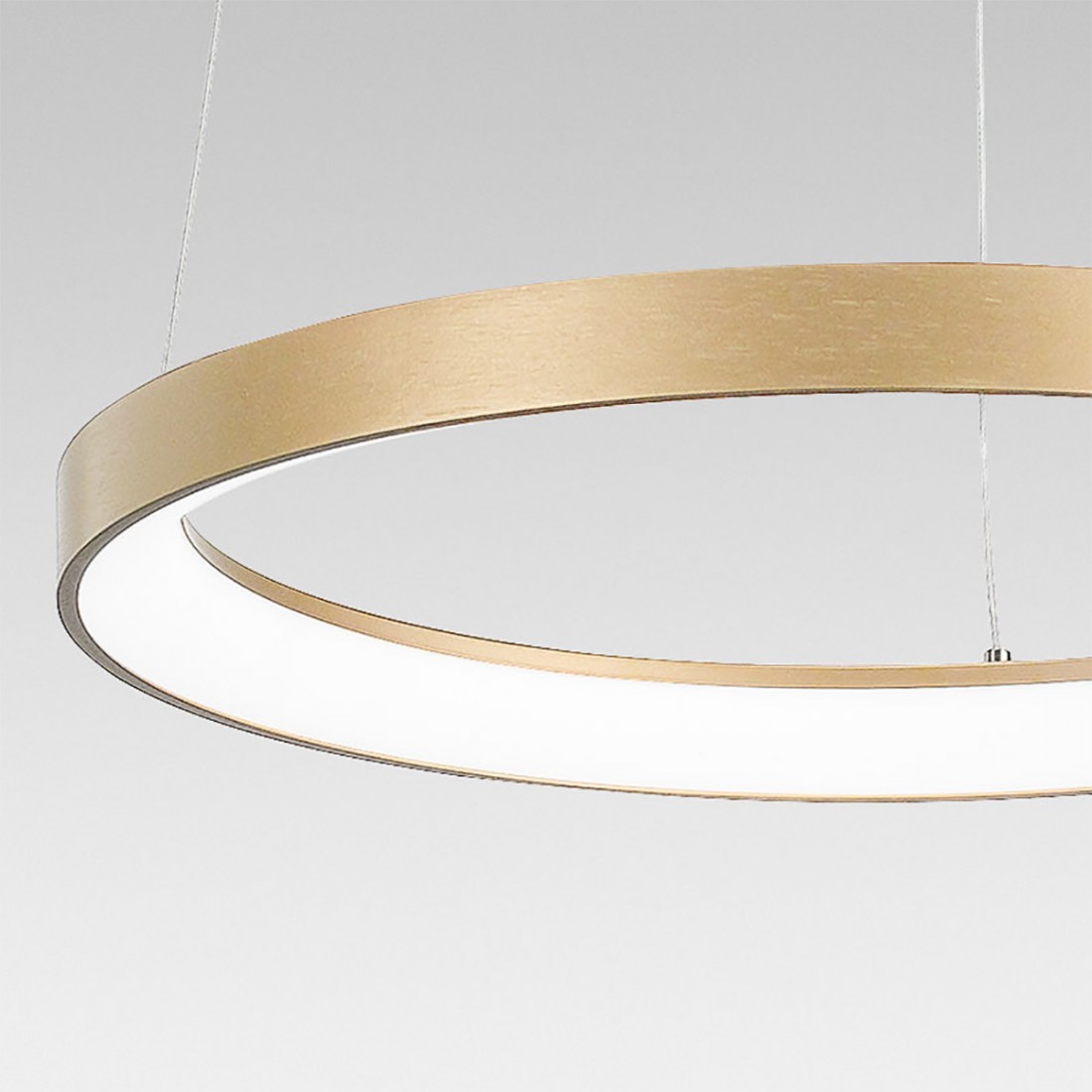 Gea Luce KRIZIA SM O lustre à anneau LED classique doré