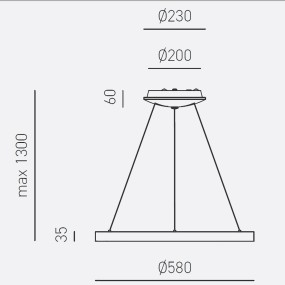 Lampadario anelli Gea Luce KRIZIA SM O oro LED classico