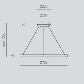 Gea Luce KRIZIA SG O lustre à anneau classique LED doré