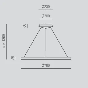 Lampadario anello Gea Luce KRIZIA SG B