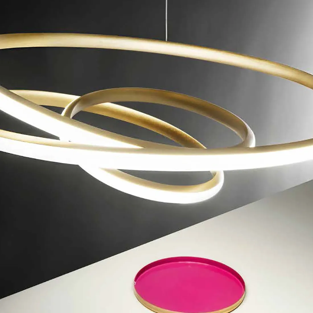 Gea Luce DIVA SG O lustre LED moderne en aluminium