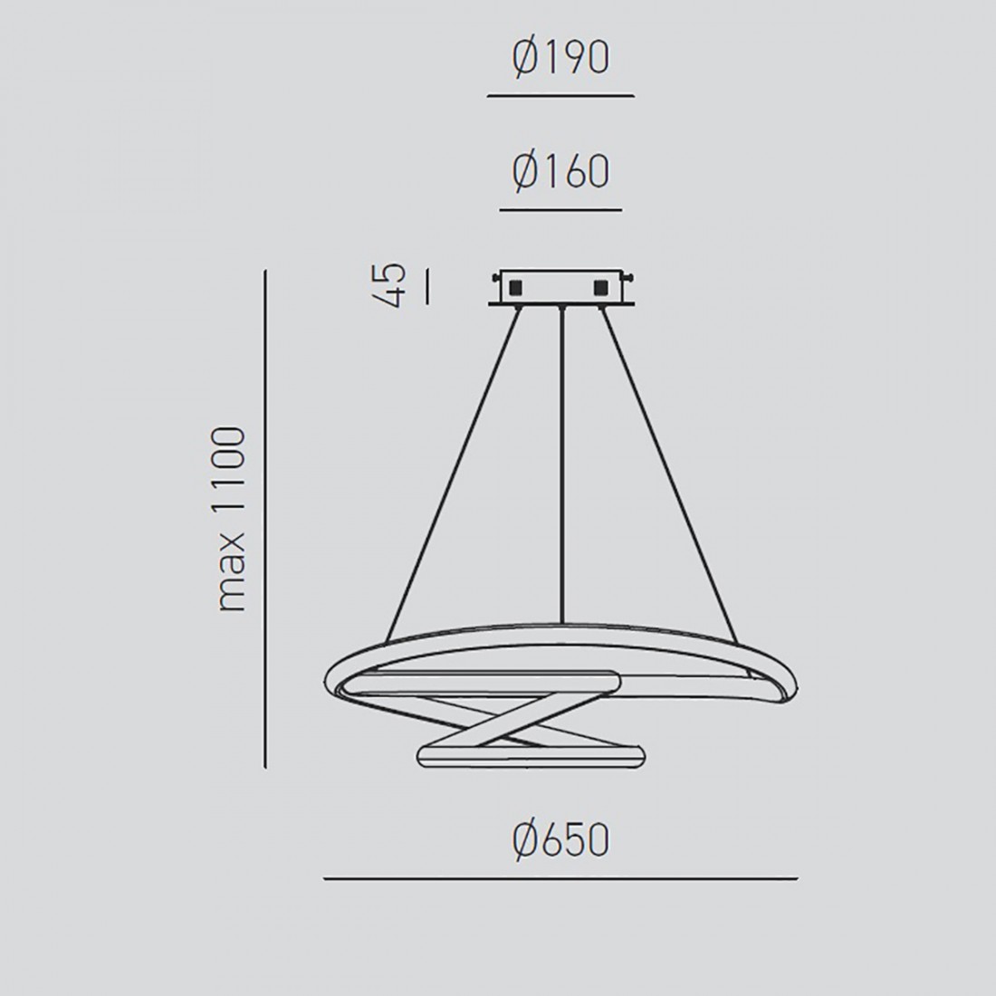 Gea Luce DIVA SG O moderner LED-Kronleuchter aus Aluminium