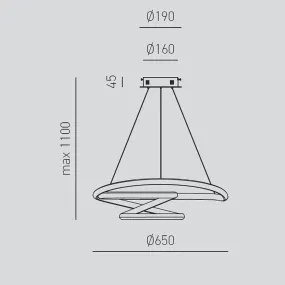Lampadario led Gea Luce DIVA SG B