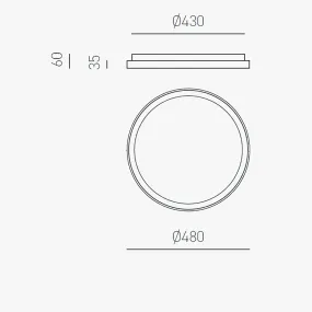 Plafonnier LED Gea Luce KRIZIA PM O 38W 3000K