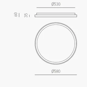 Plafoniera LED Gea Luce KRIZIA PG O 50W LED 3000°K