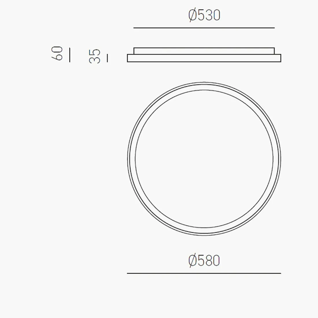 Gea Luce plafonnier LED KRIZIA PG O 50W LED 3000°K