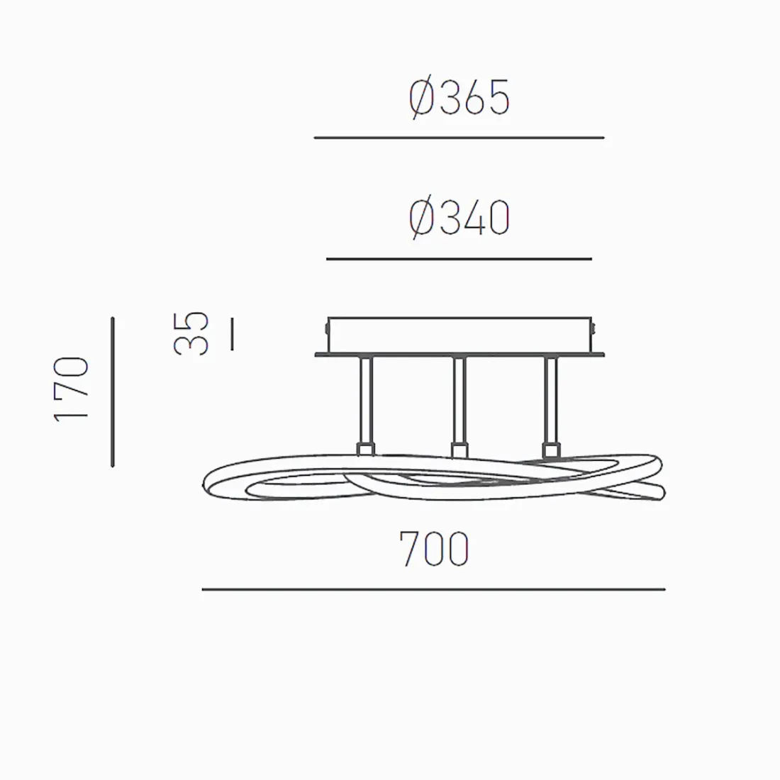 LED Deckenleuchte Gea Luce YARA PG weiß modern dimmbar
