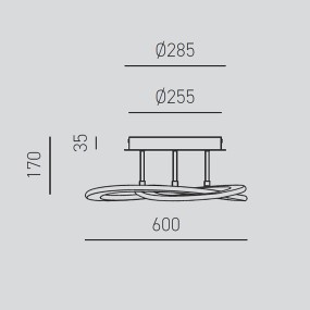 Plafón Led Gea Luce YARA PM C 40W LED moderno