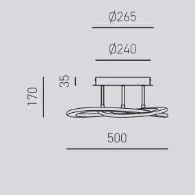 Plafonnier LED Gea Luce YARA PP LED C dimmable