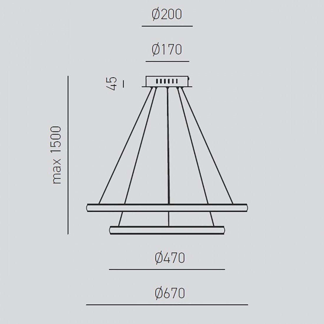 Lampadario classico Gea Luce IOLE S2 O 42W LED classico